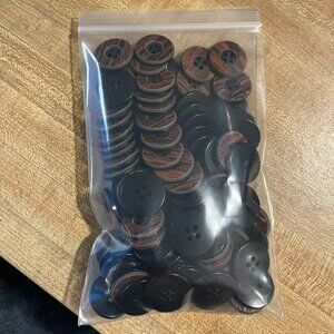 3/4" Brownn 4-hole Craft Buttons 100 pieces #3
